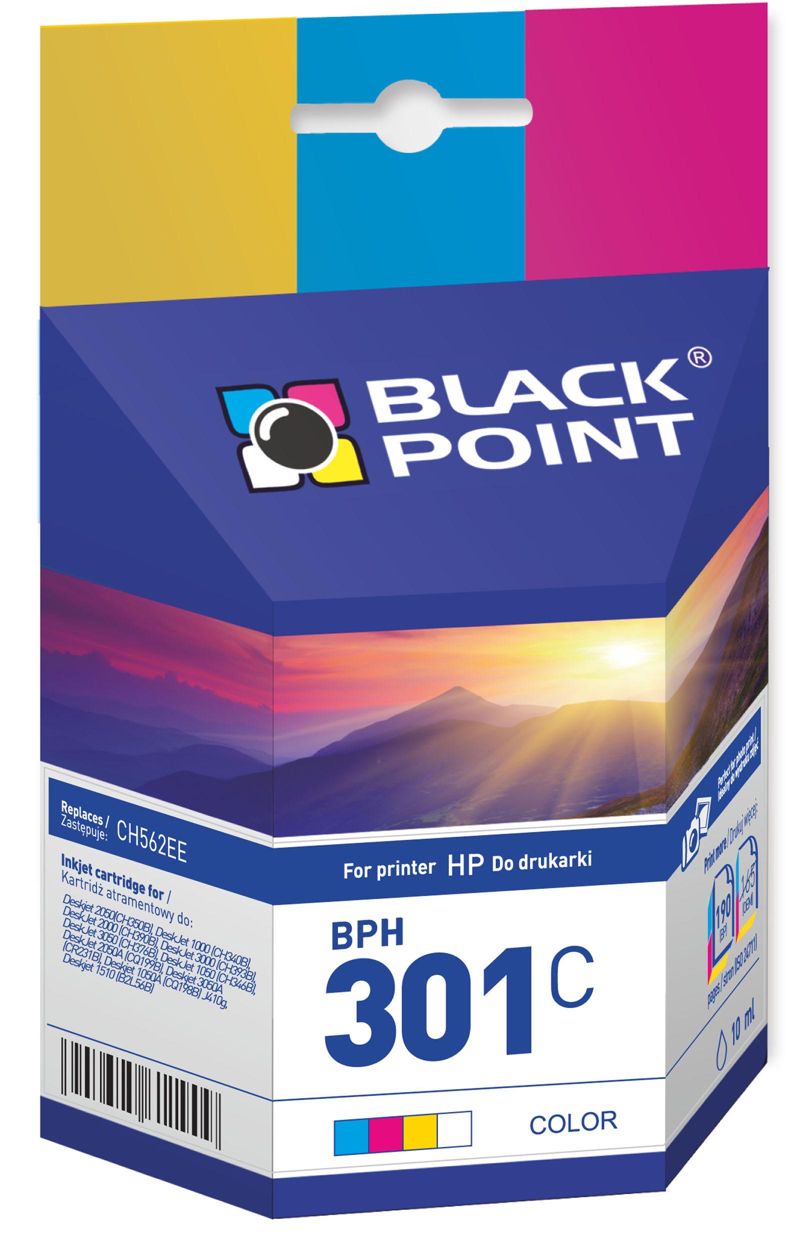 CMYK - Black Point tusz BPH301C zastpuje HP CH562EE, trjkolorowy