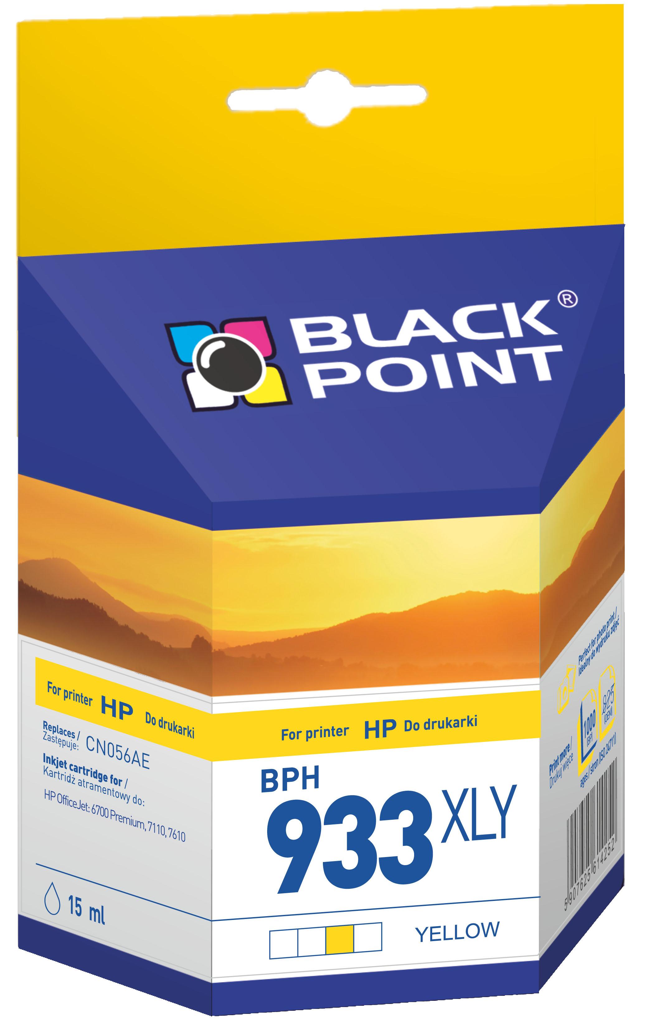 CMYK - Black Point tusz BPH933XLY zastpuje HP CN056AE, ty 