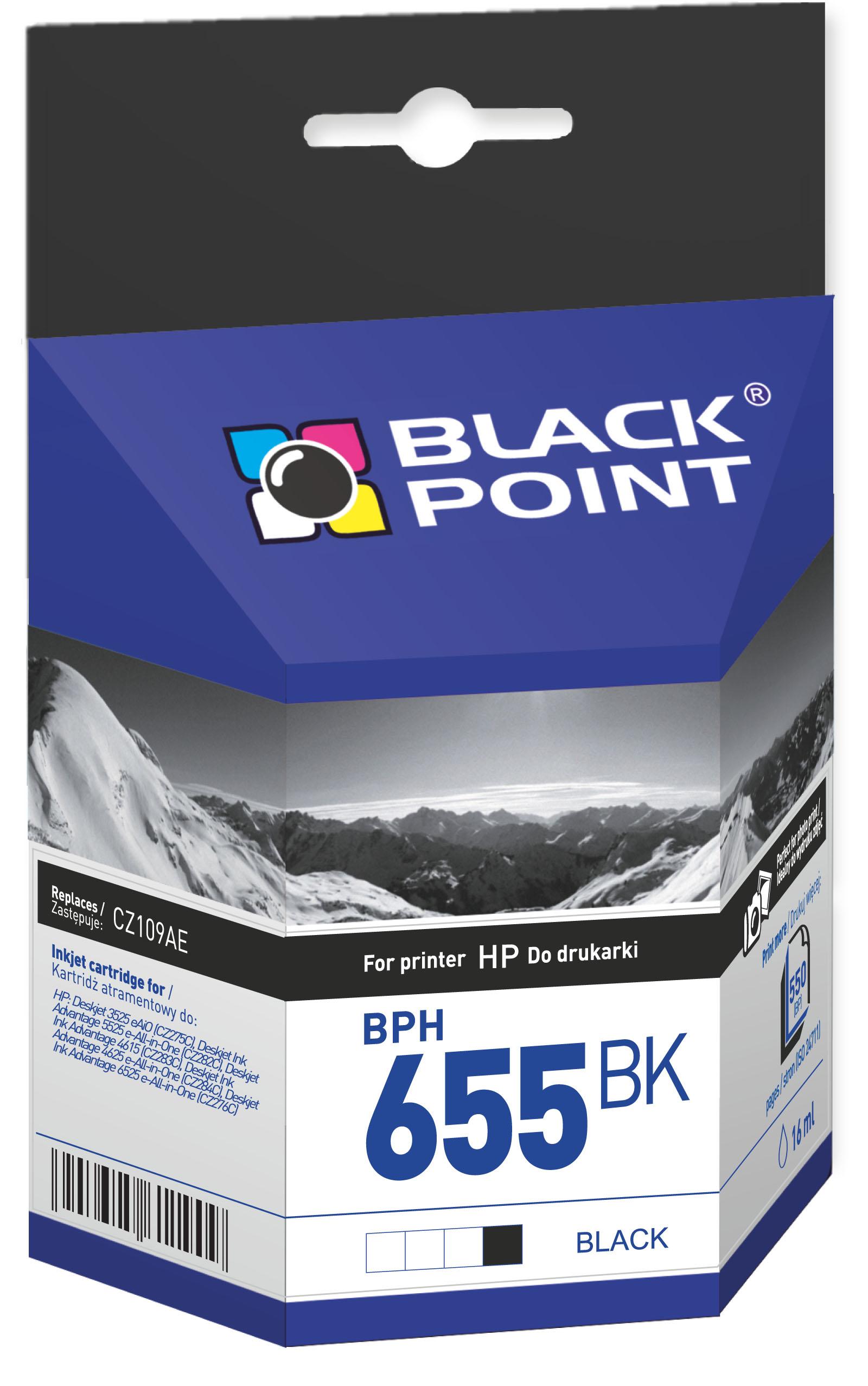 CMYK - Black Point tusz BPH655BK zastpuje HP CZ109AE, czarny