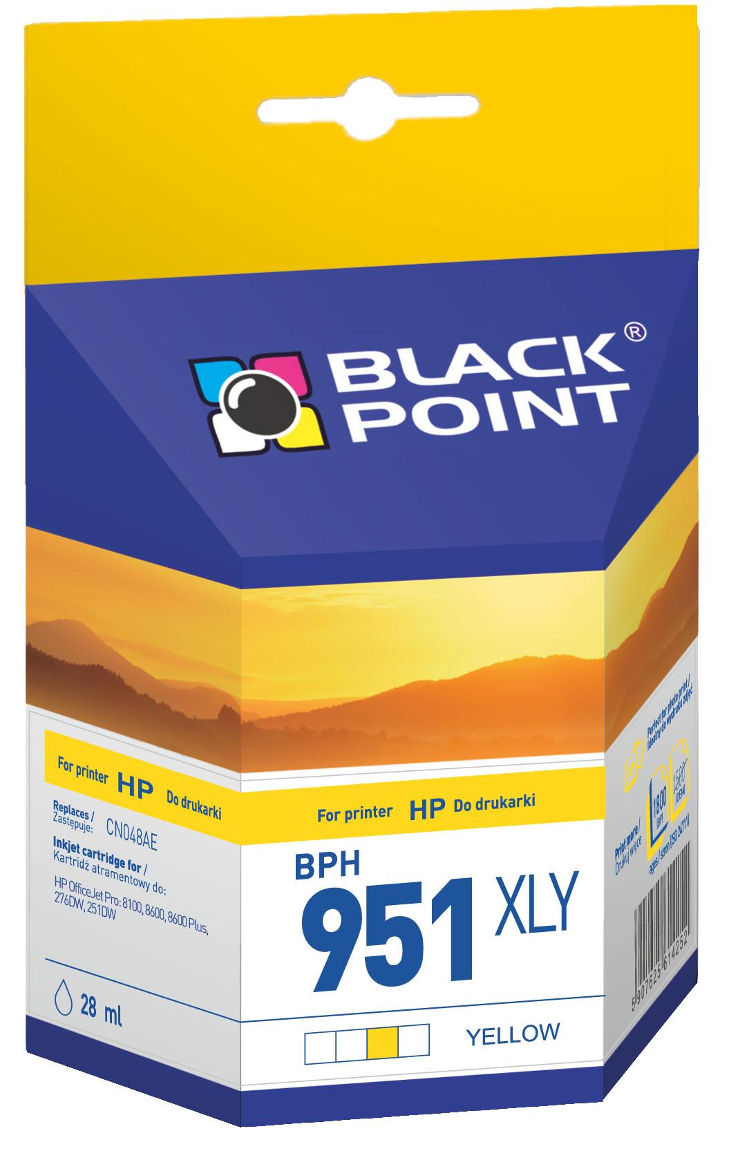 CMYK - Black Point tusz BPH951XLY zastpuje HP CN048AE, ty 
