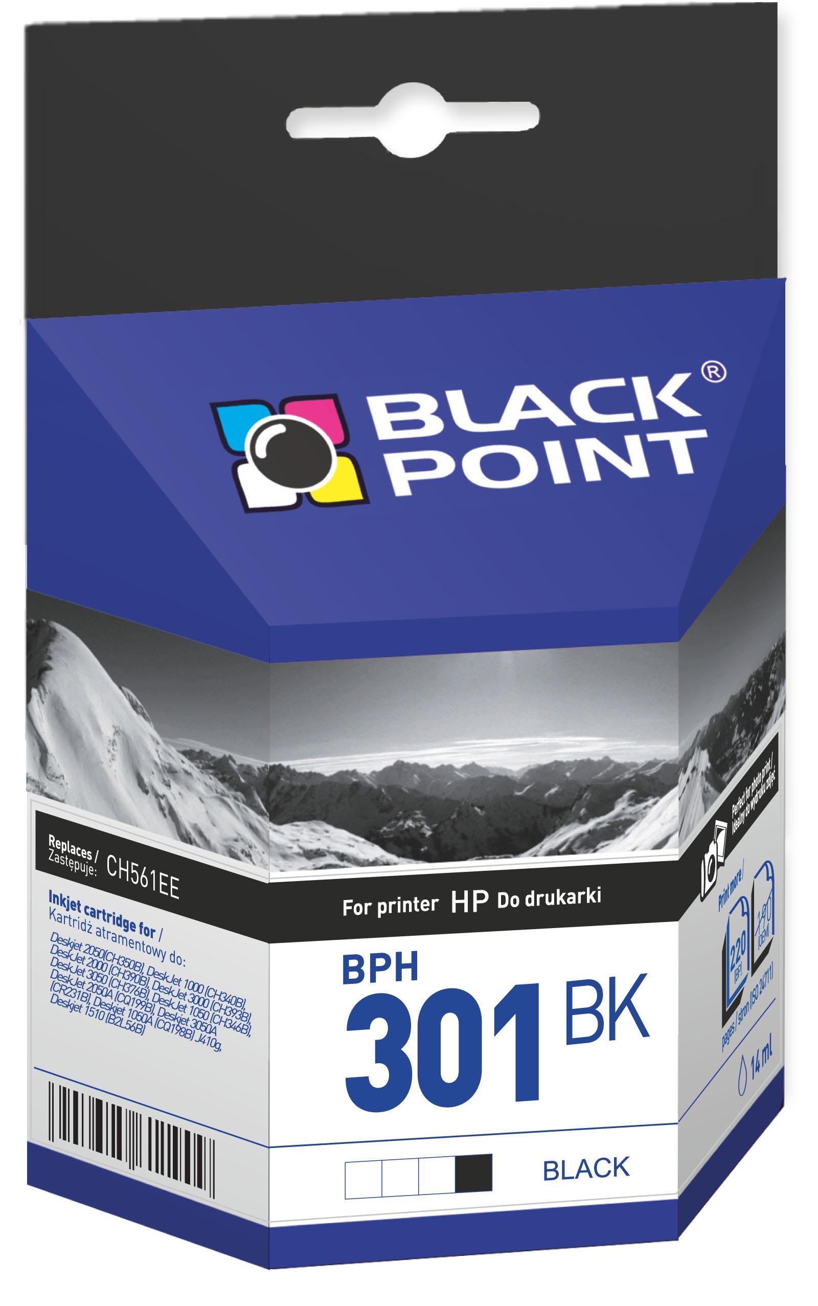 CMYK - Black Point tusz BPH301BK zastpuje HP CH561EE, czarny