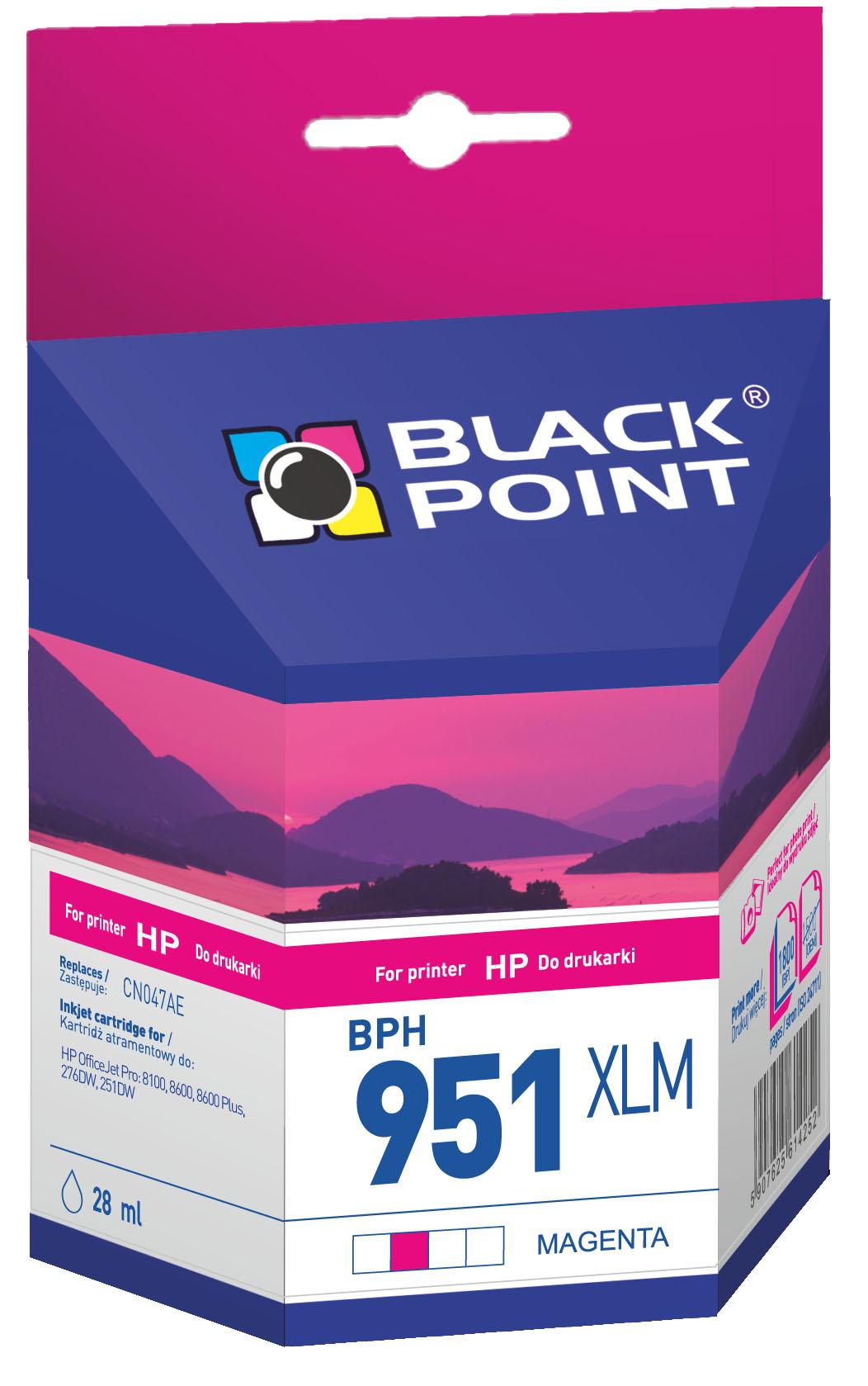 CMYK - Black Point tusz BPH951XLM zastpuje HP CN047AE, czerwony