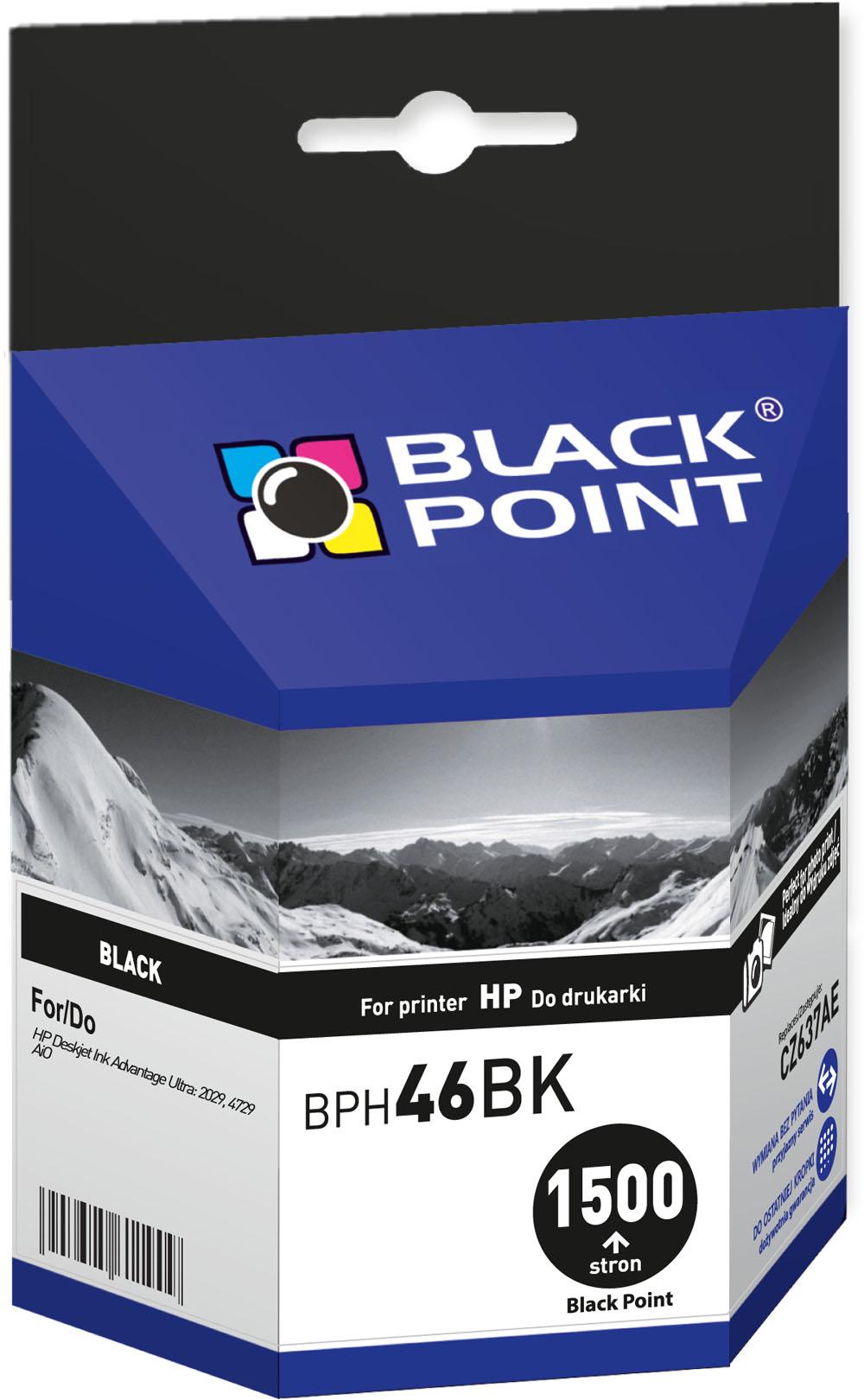 CMYK - Black Point tusz BPH46BK zastpuje HP CZ637AE, black
