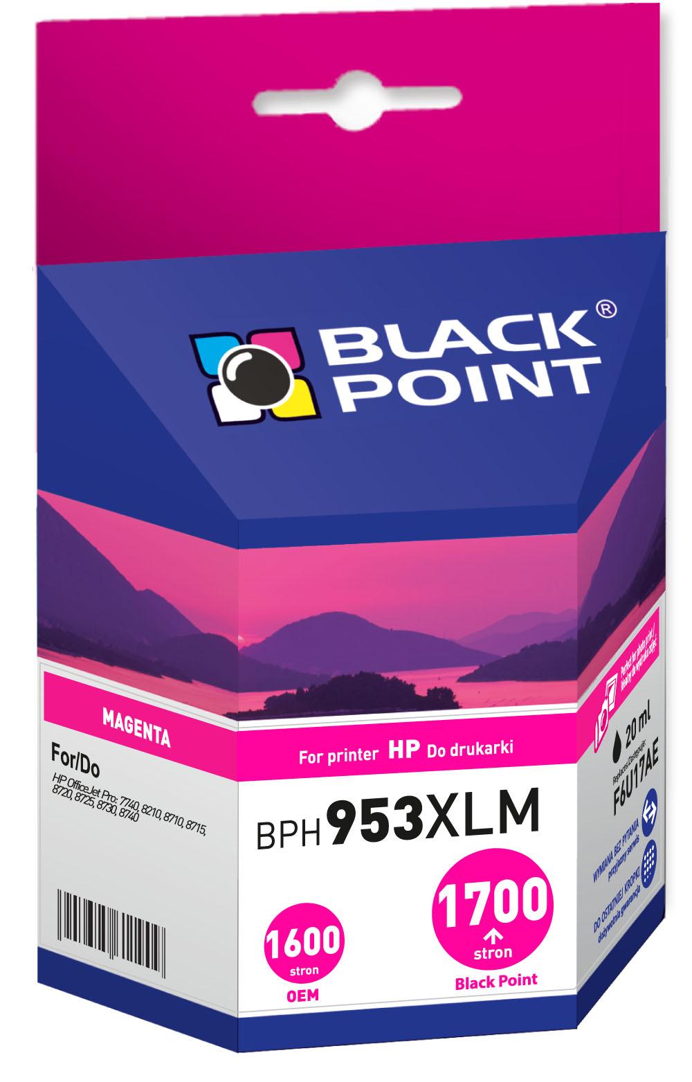 CMYK - Black Point tusz BPH953XLM zastpuje HP F6U17AE magenta