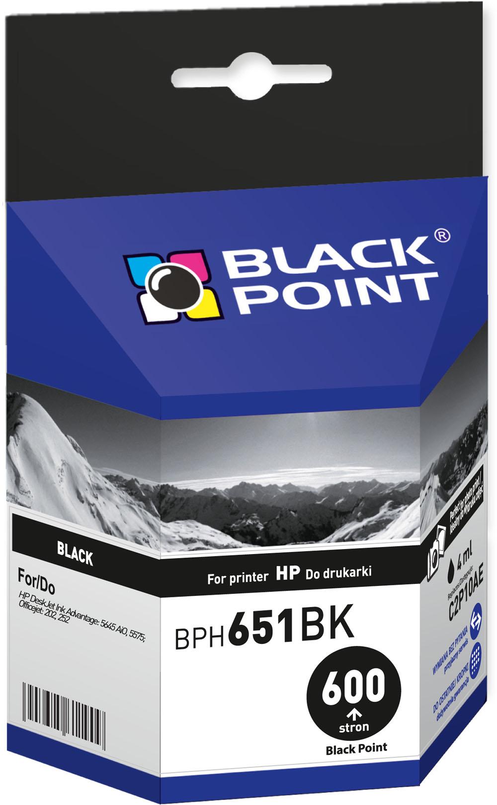 CMYK - Black Point tusz BPH651BK zastpuje HP C2P10AE, black