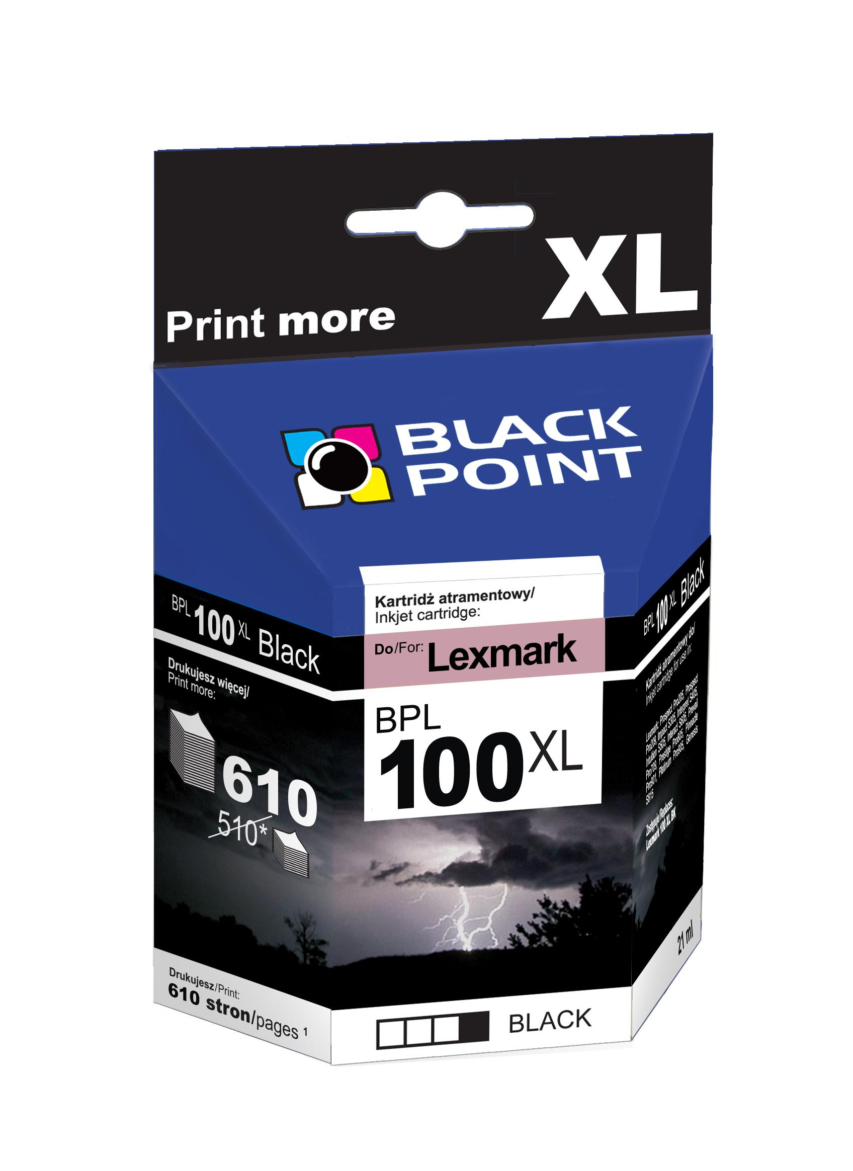 CMYK - Black Point tusz BPL100XLBK zastpuje Lexmark 14N0820E, czarny