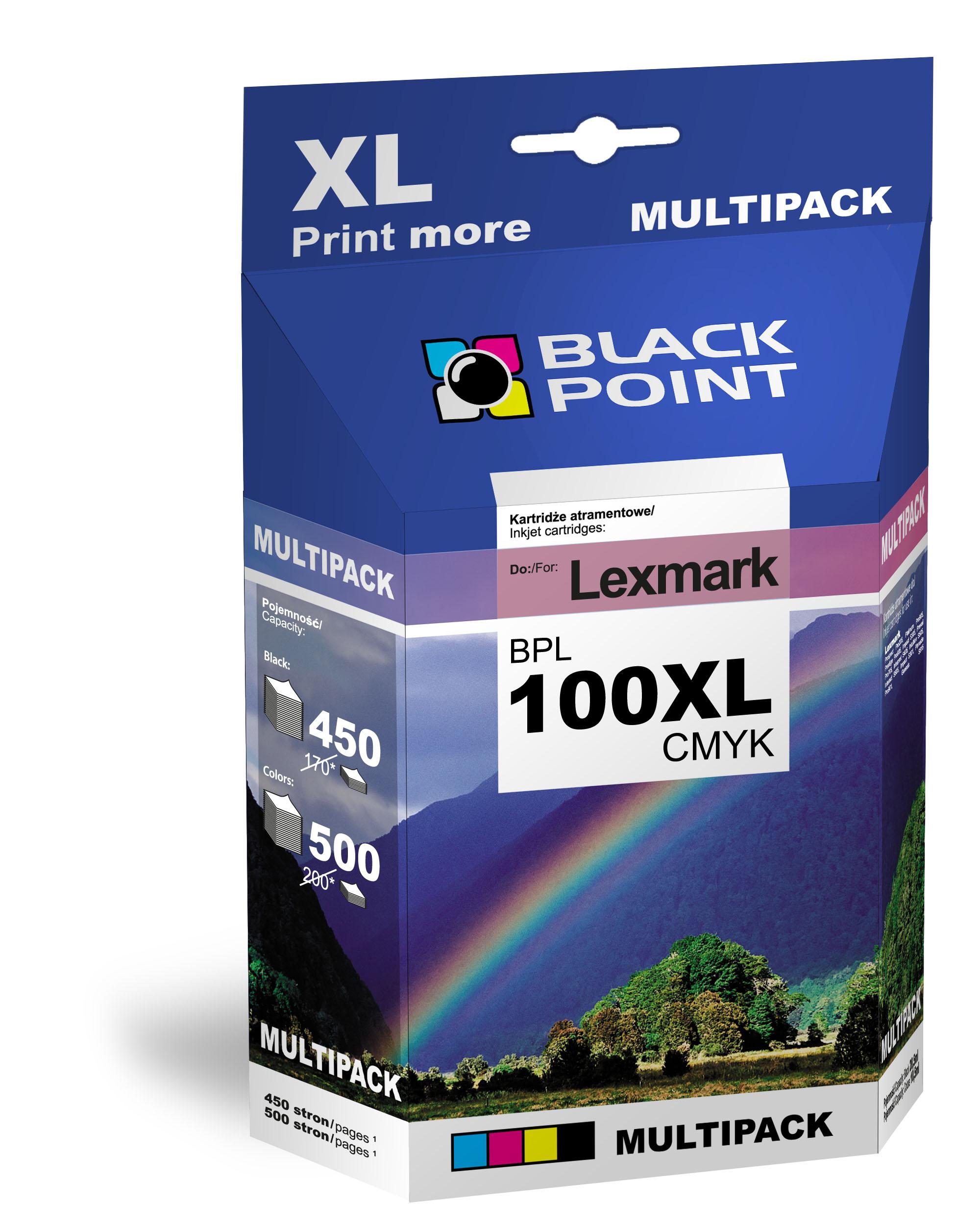 CMYK - Black Point tusz BPL100XLCMYK zastpuje Lexmark b.d., MULTIPACK (CMYK)