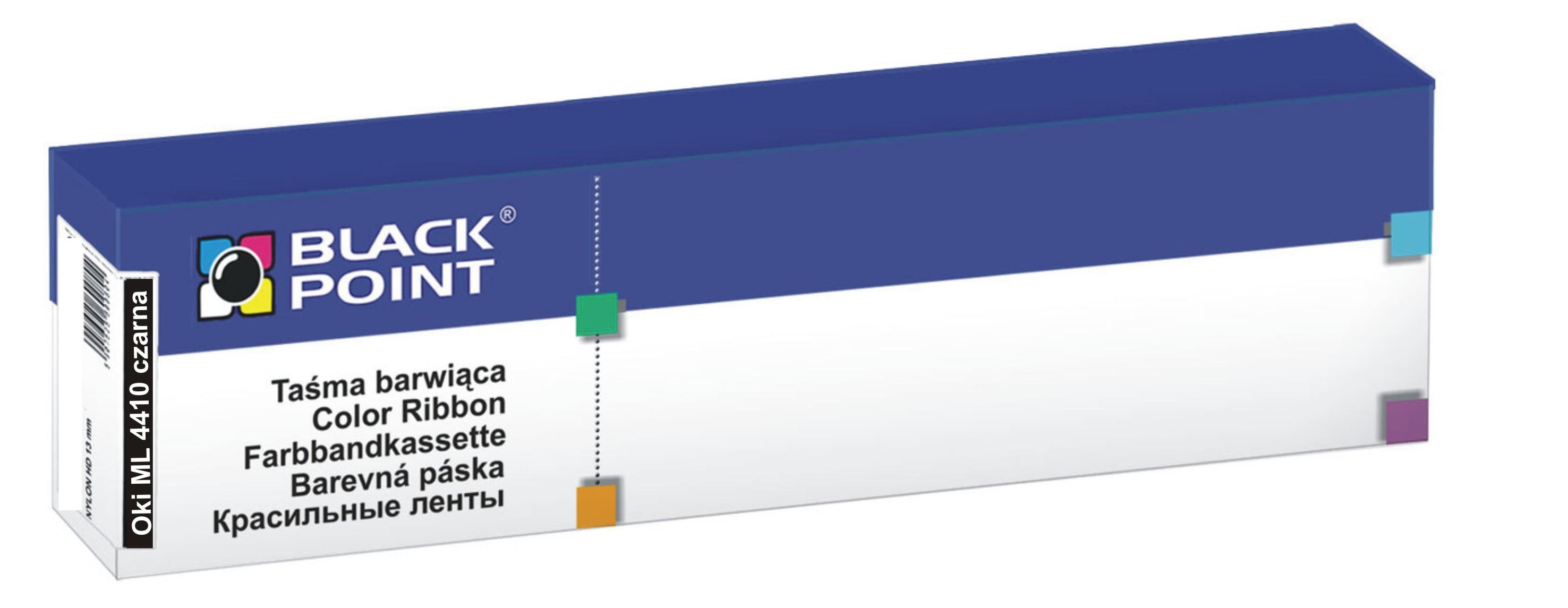 CMYK - Black Point tama barwica KBPO4410 zastpuje Oki ML 4410, czarna, 12,7 mm / 45 m