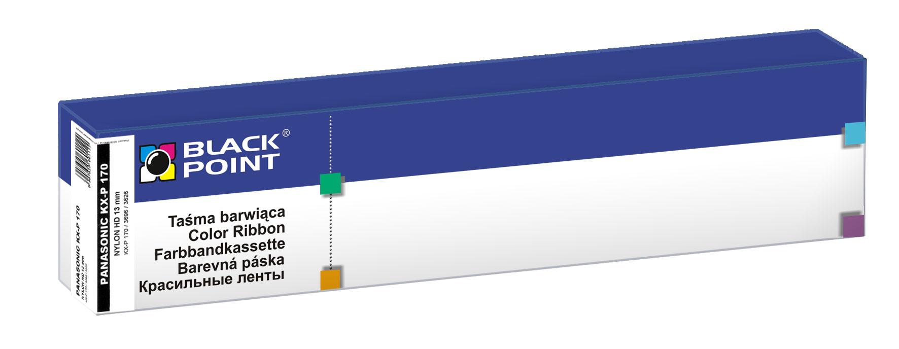 CMYK - Black Point tama barwica KBPP170 zastpuje Panasonic KX-P 170 , czarna, 12,7 mm / 20 m
