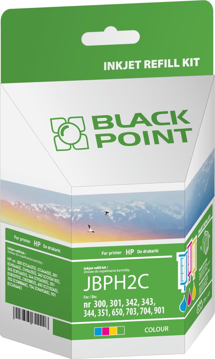 CMYK - Black Point zestaw do napenie JBPH2C zastpuje HP nr 300, 301, 342, 343, 344, 351, 650, 703, 704, 901, trjkolorowy