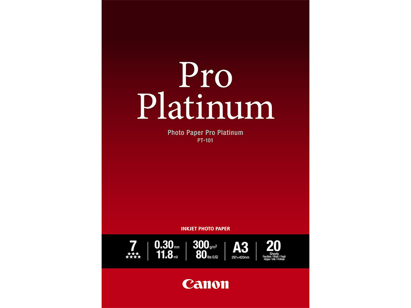 CMYK - Canon PT101A3 Pro Platinum Photo - 2768B017
