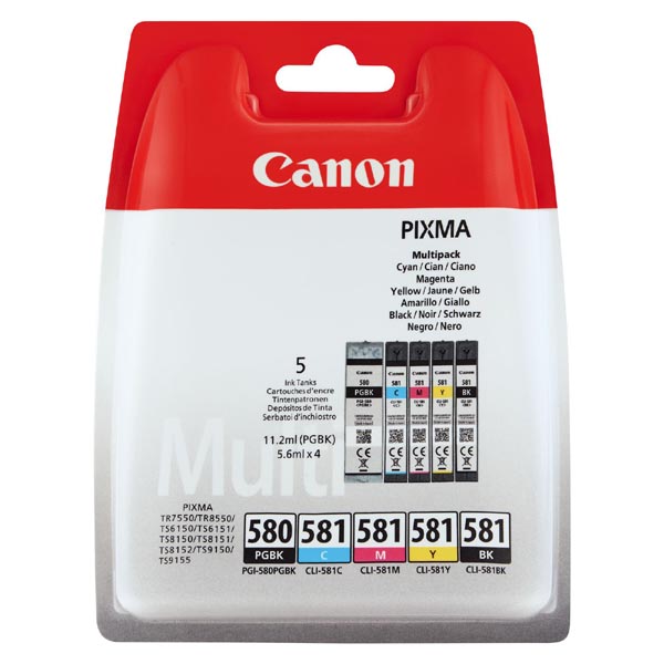 CMYK - Canon PGI580PGBK CLI581CMYK - 2078C005