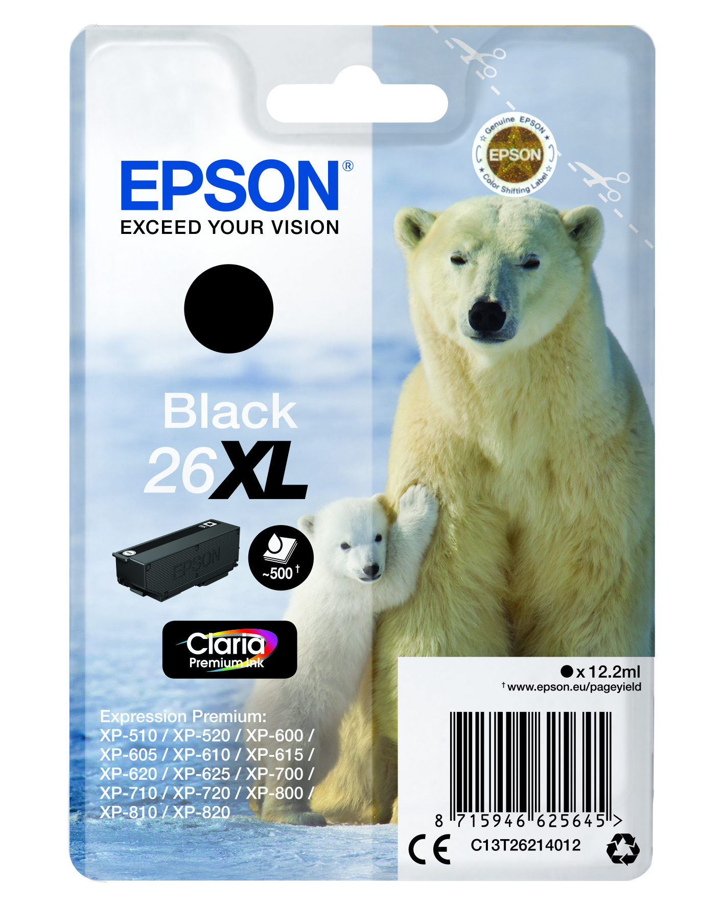 CMYK - Epson T2621 - C13T26214012