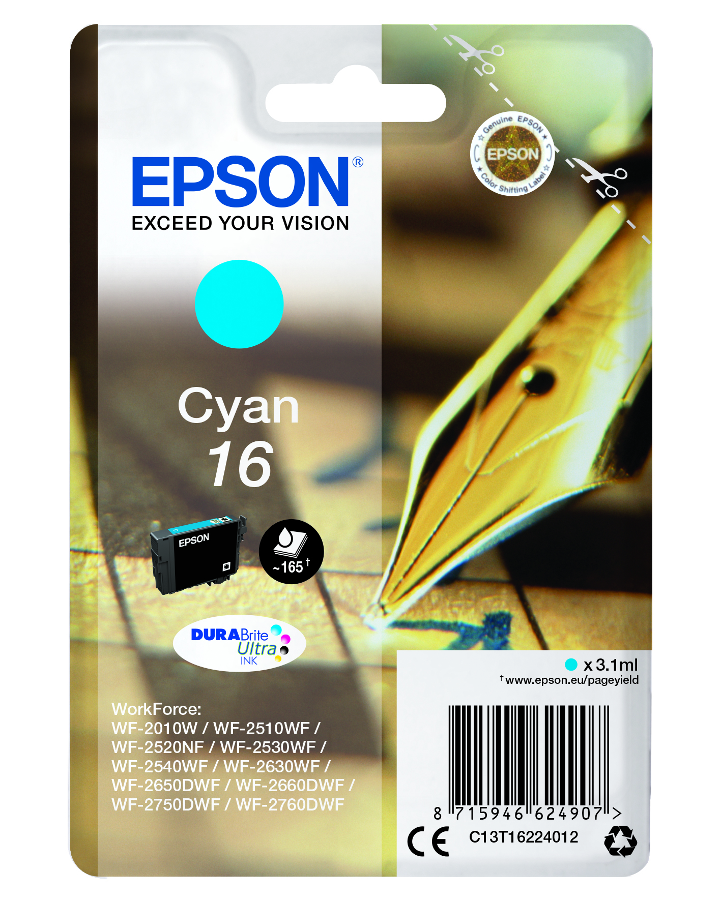 CMYK - Epson T1622 - C13T16224012